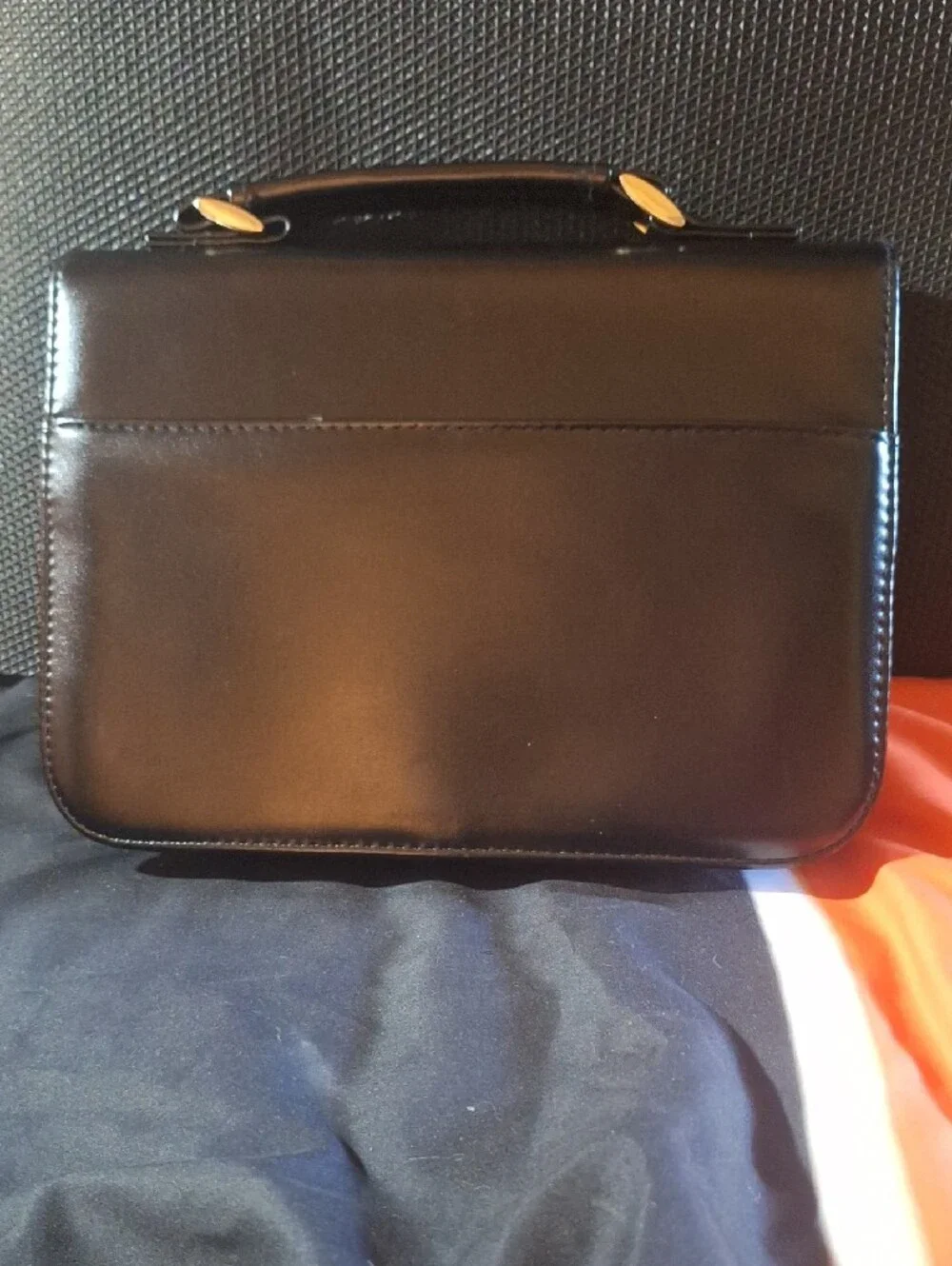 Black Women's Croc-Embossed Leather Bible Case
